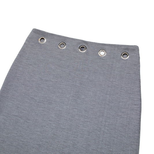 Maylee - Grey Eyelet Skirt
