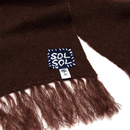 SOL-SOL - Mohair Scarf - Chocolate Brown