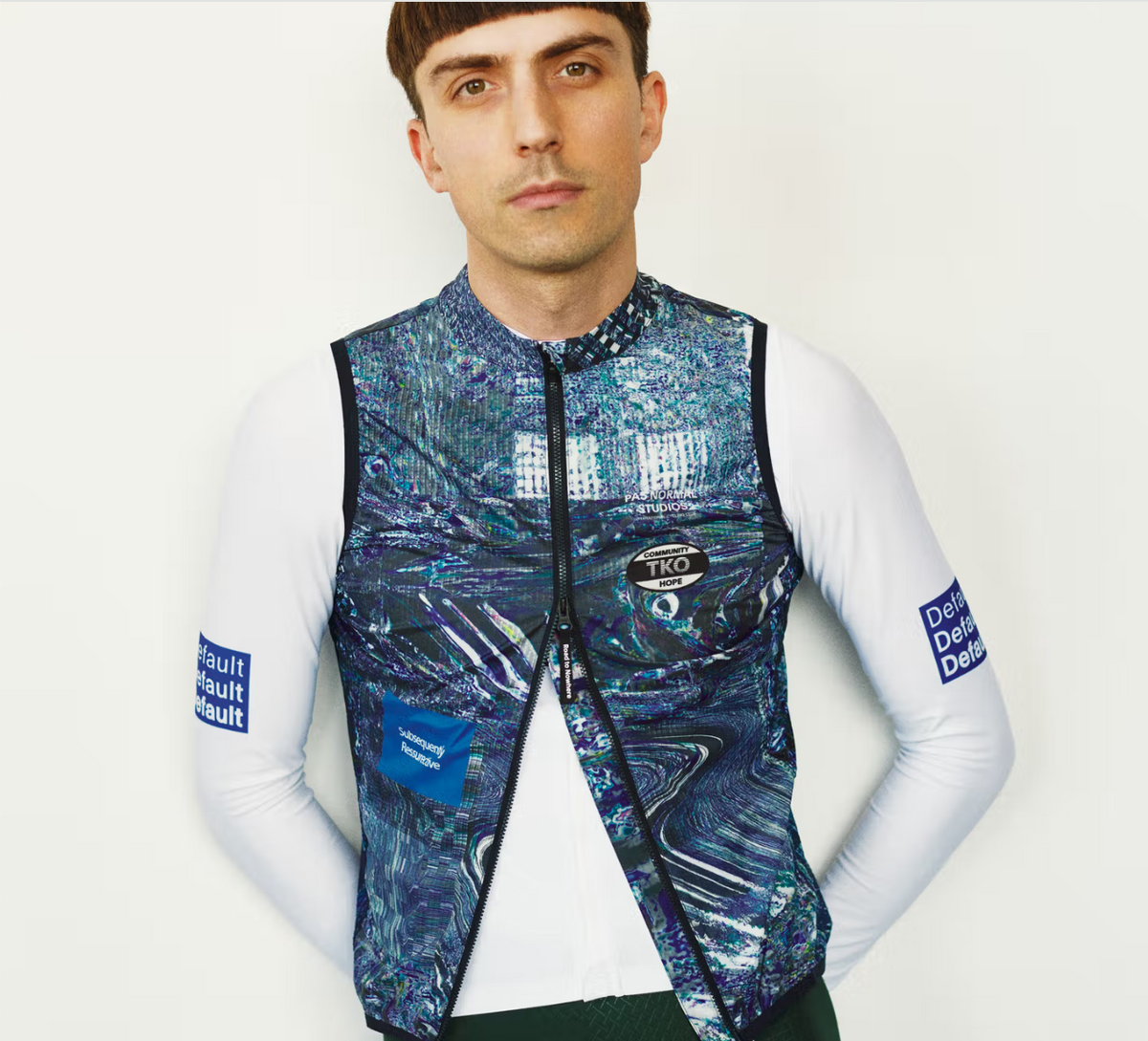 Pas Normal Studios - TKO Stow Away Gilet - Human Error Blue
