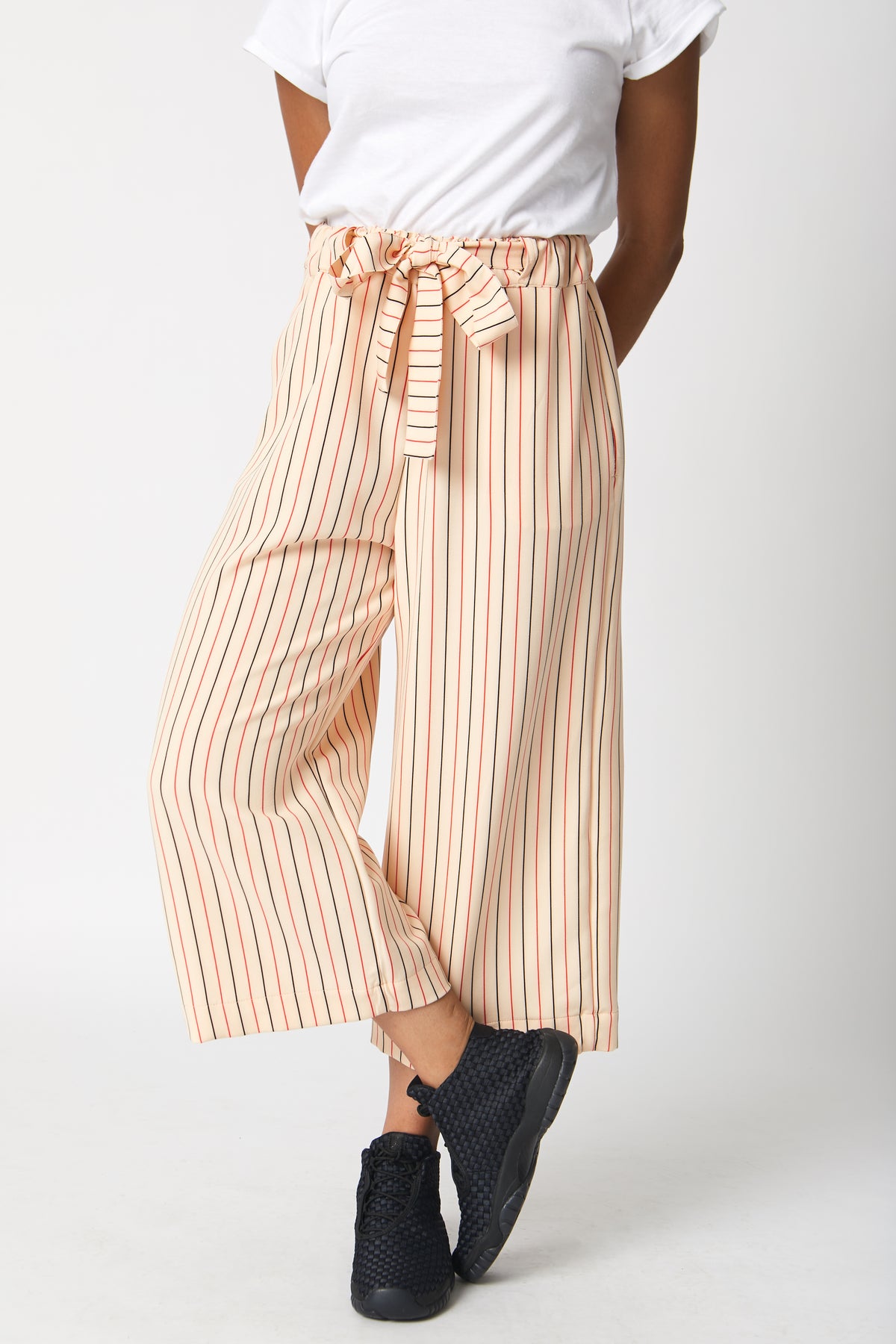 Maylee - Cream Stripe Culottes