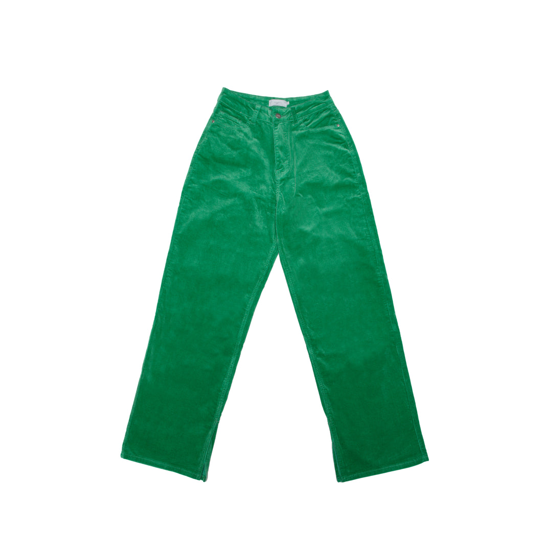 Hannah, Green Cord Pants