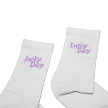 Load image into Gallery viewer, NEW! Lucky Day Socks- White
