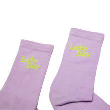 Load image into Gallery viewer, NEW! Lucky Day Socks- Lilac
