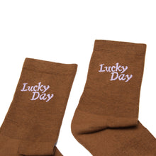 Load image into Gallery viewer, NEW! Lucky Day Socks- Brown
