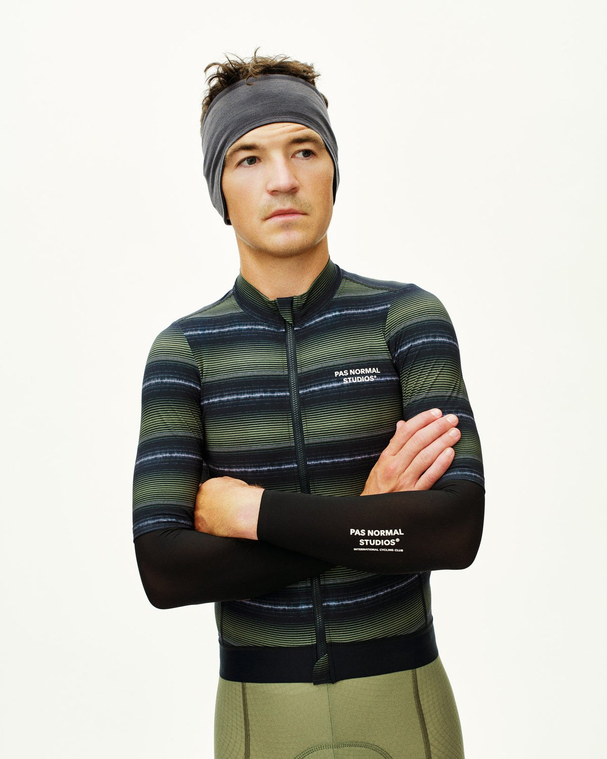 Pas Normal Studios - Essential Jersey - Light Olive Stripe