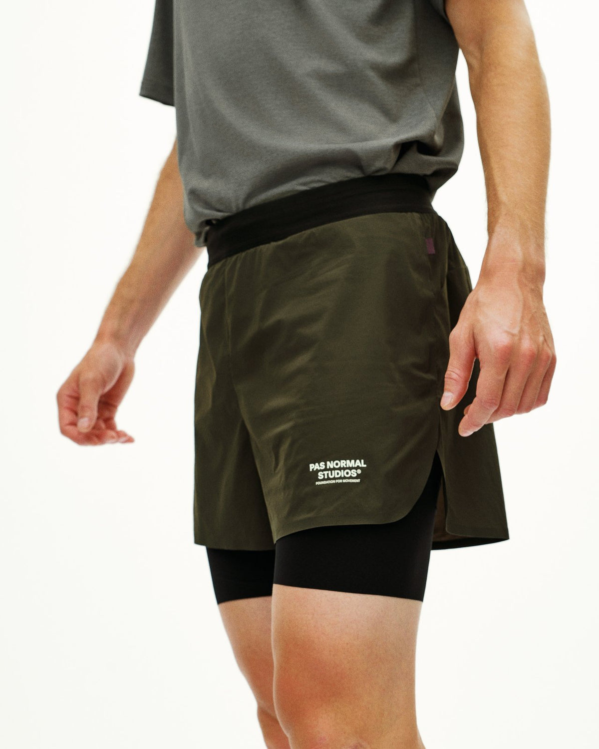 Pas Normal Studios - Balance 2-in-1 Shorts - Dark Olive