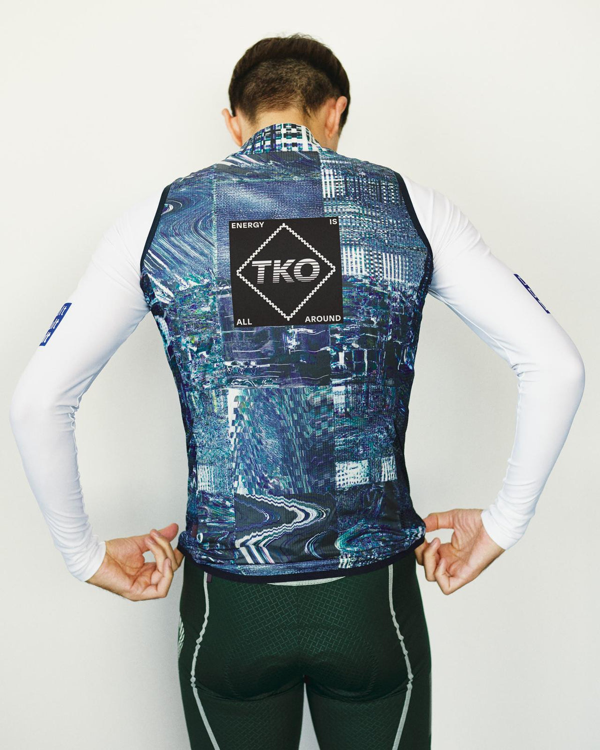 Pas Normal Studios - TKO Stow Away Gilet - Human Error Blue