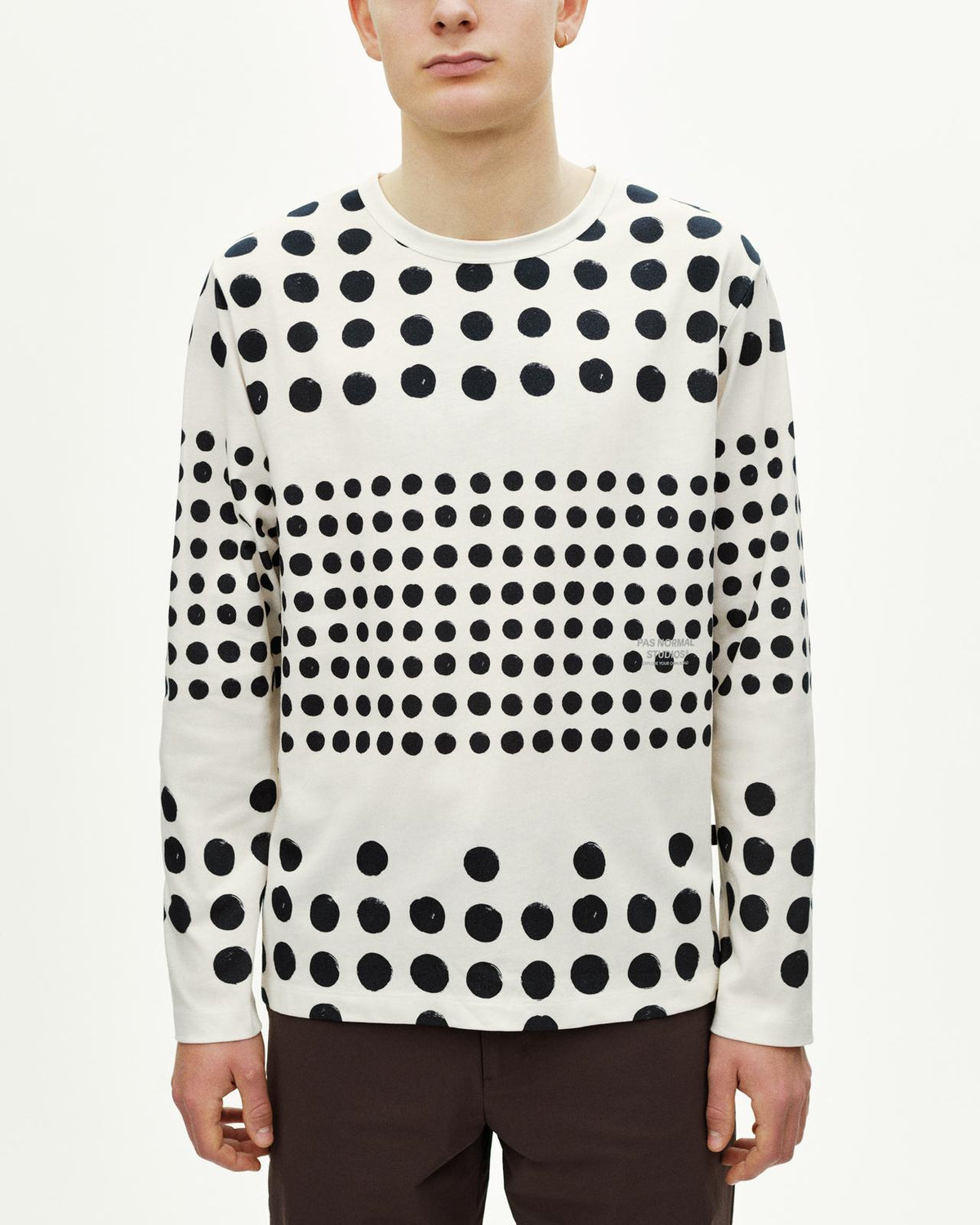 Pas Normal Studios - Off-Race Graphic Long Sleeve T-Shirt - Off White