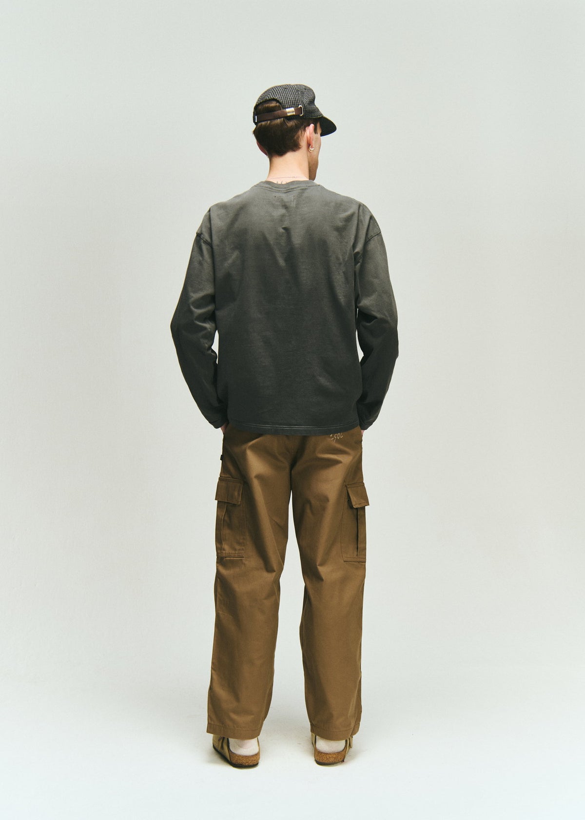 SOL-SOL - Long Sleeve Box T-Shirt - Washed Black
