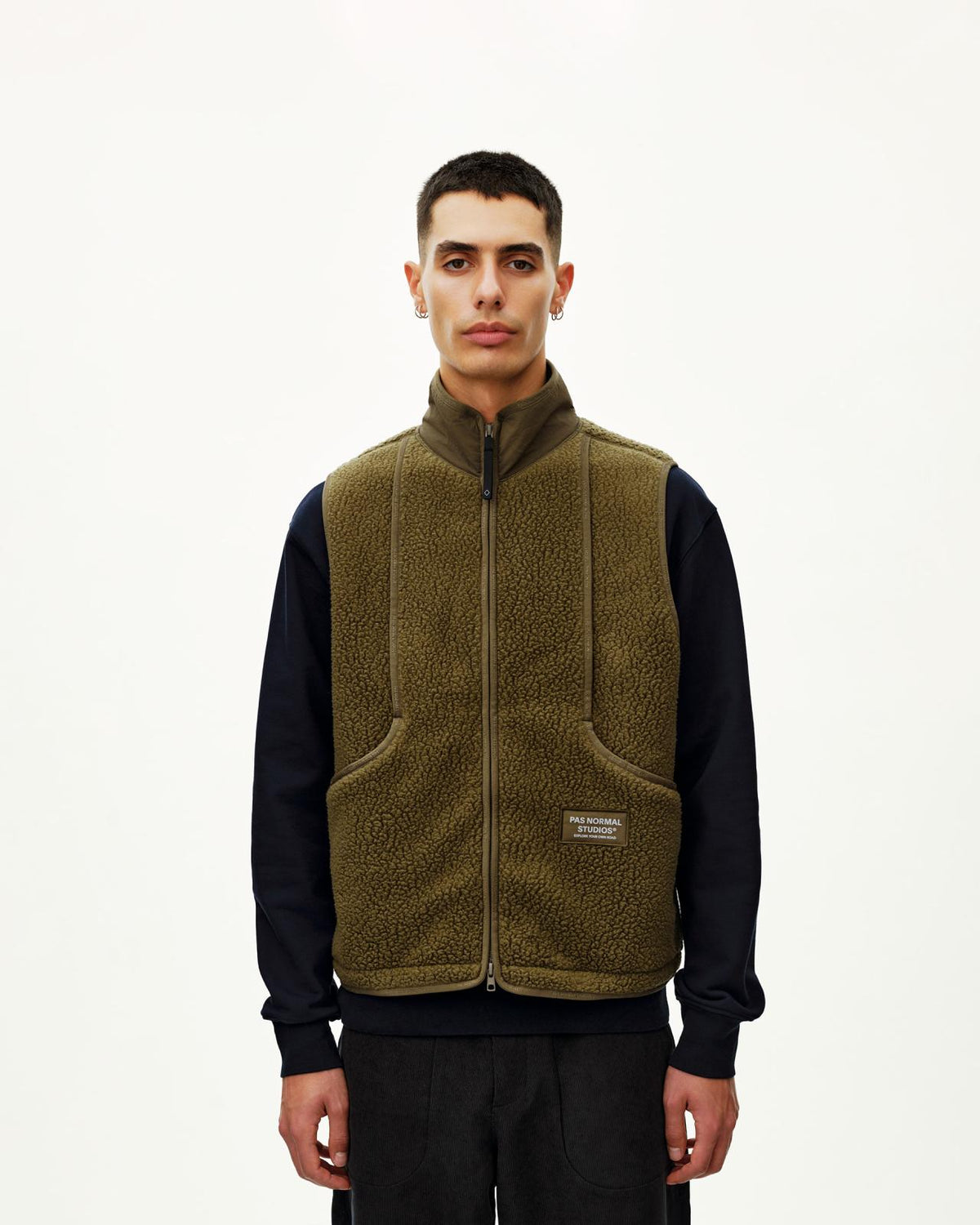 Pas Normal Studios - Off-Race Pile Fleece Vest - Deep Olive