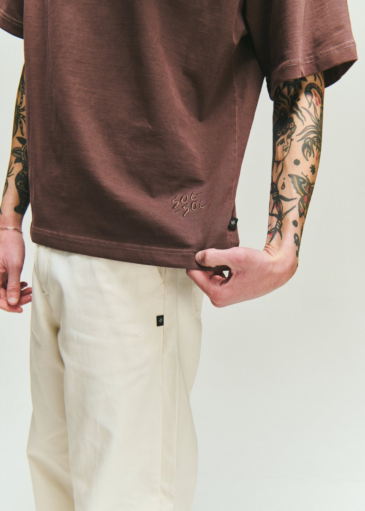 SOL-SOL - Box T-Shirt - Washed Brown