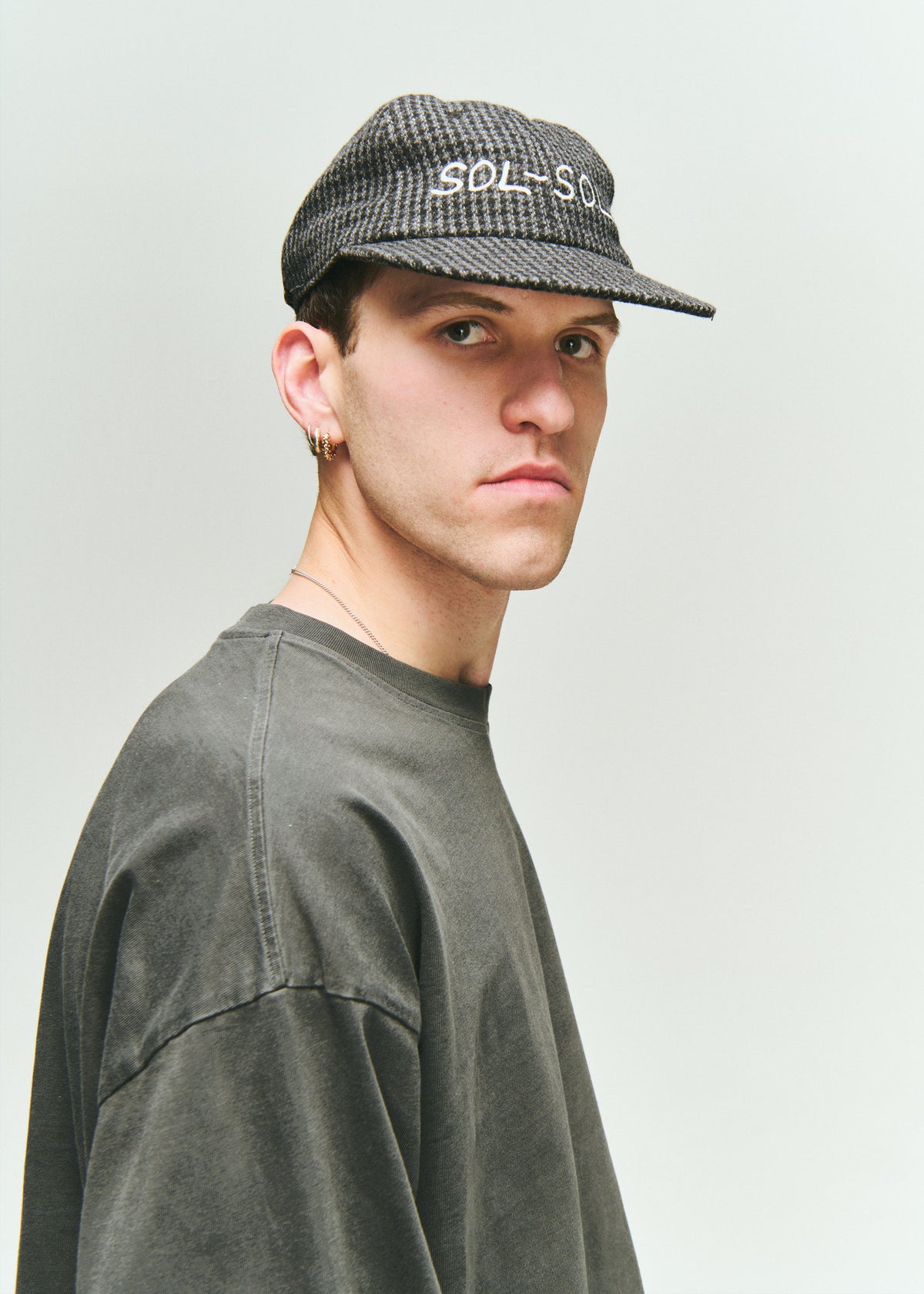 SOL-SOL - Tweed Cap - Dark Blue