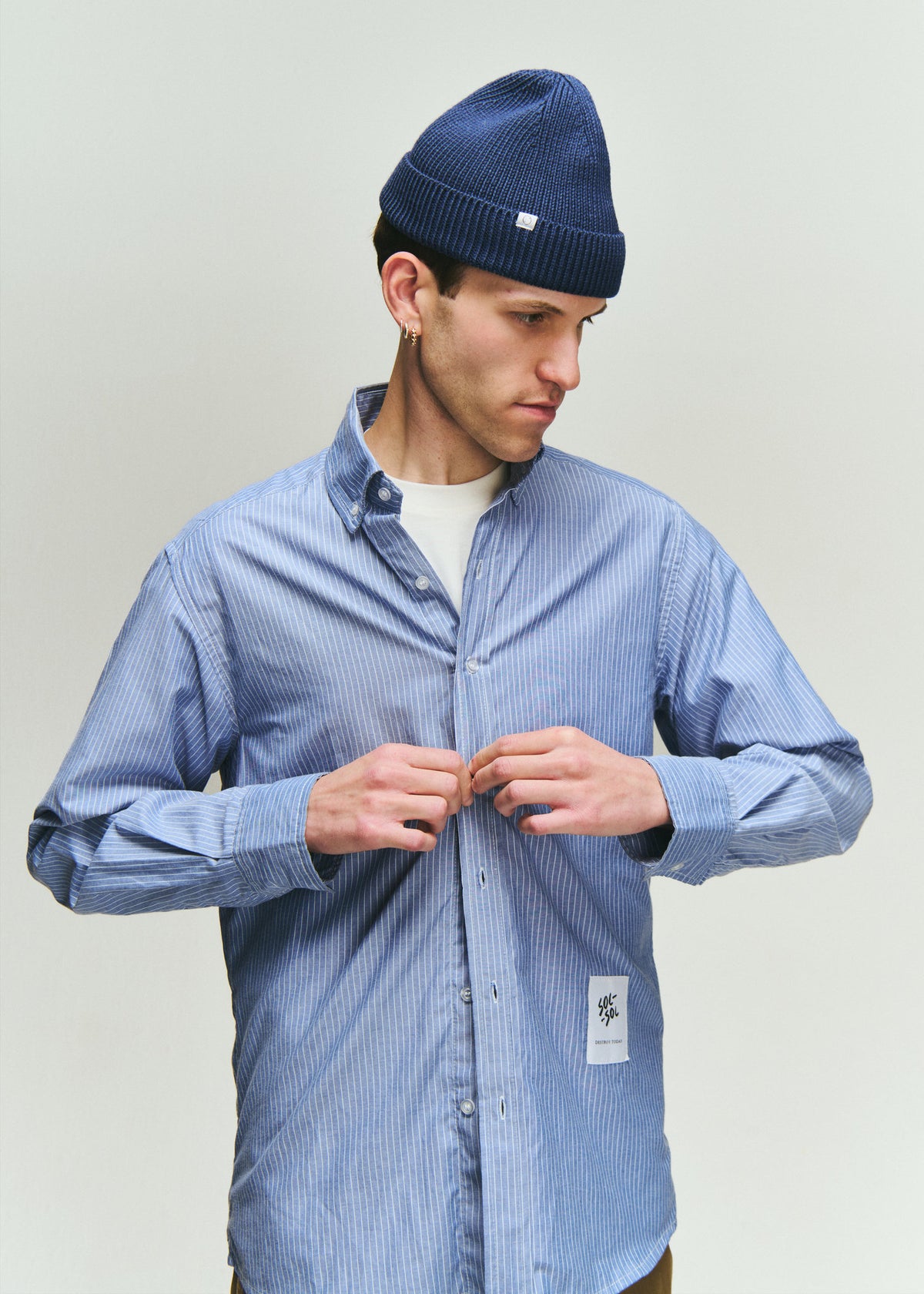 SOL-SOL - Merino Beanie - Dark Blue