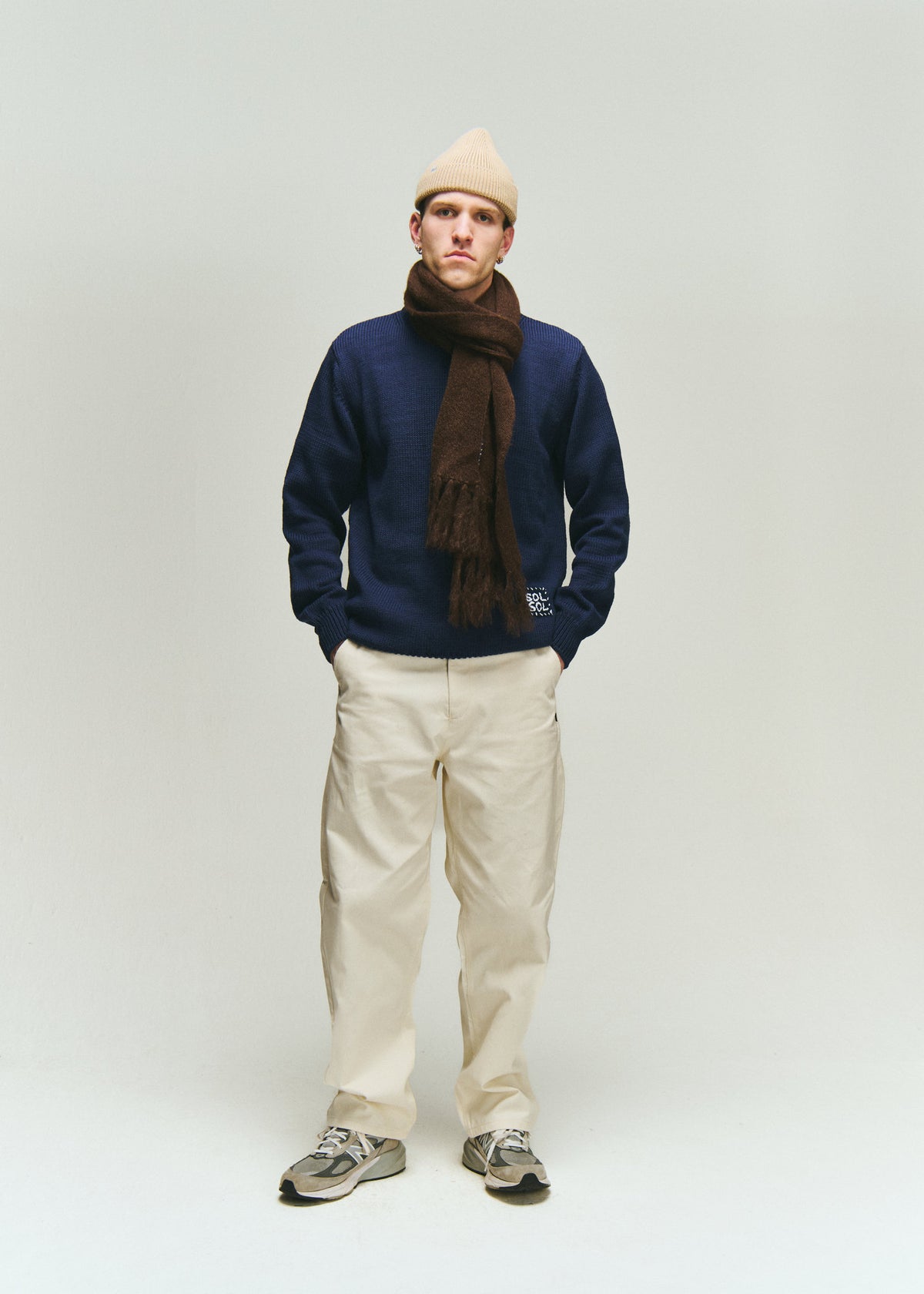 SOL-SOL - Mohair Scarf - Chocolate Brown