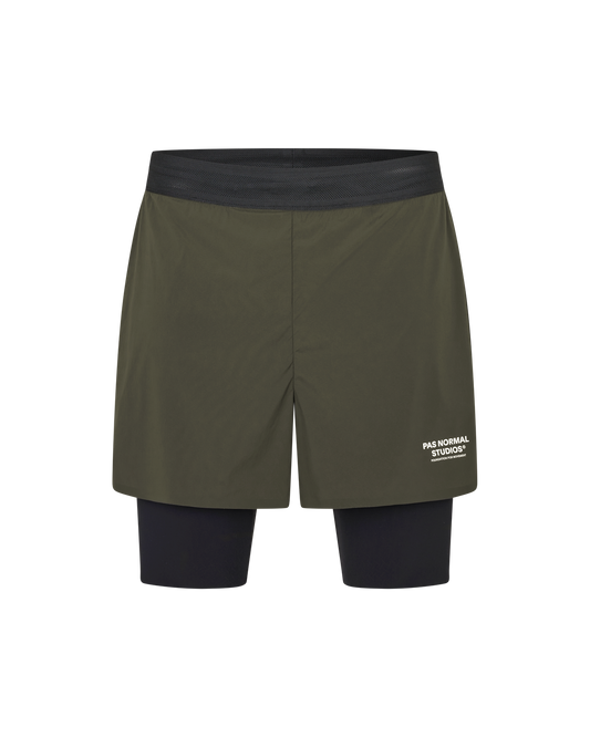 Pas Normal Studios - Balance 2-in-1 Shorts - Dark Olive