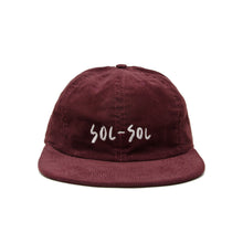 Load image into Gallery viewer, Sol Sol - Corduroy Cap - Burgundy
