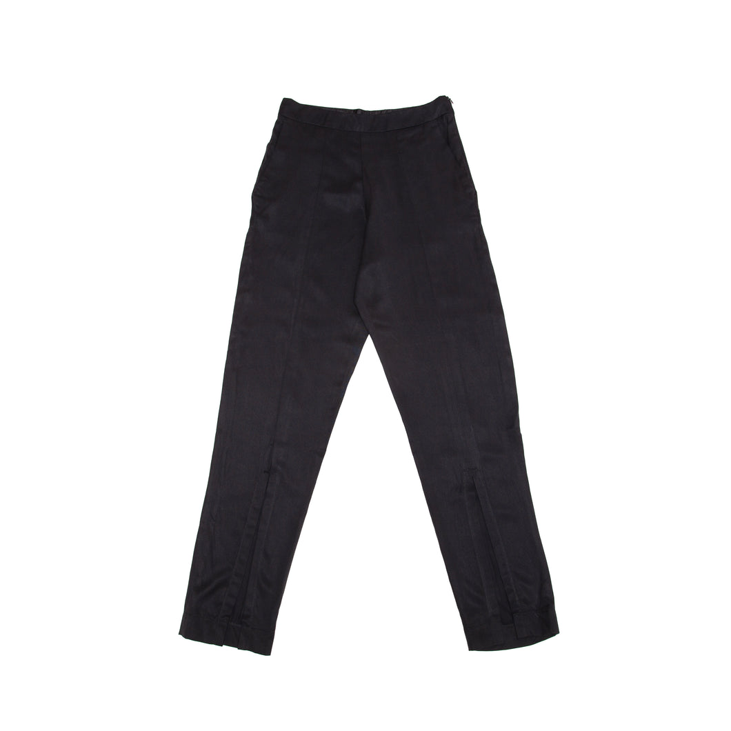 Maylee - Black Front Slit Pants