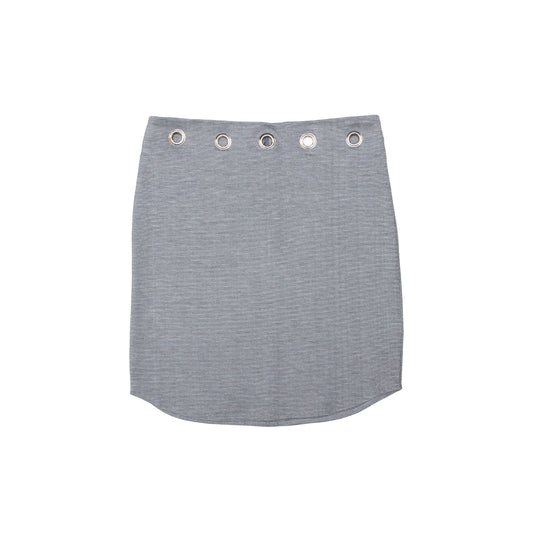 Maylee - Grey Eyelet Skirt