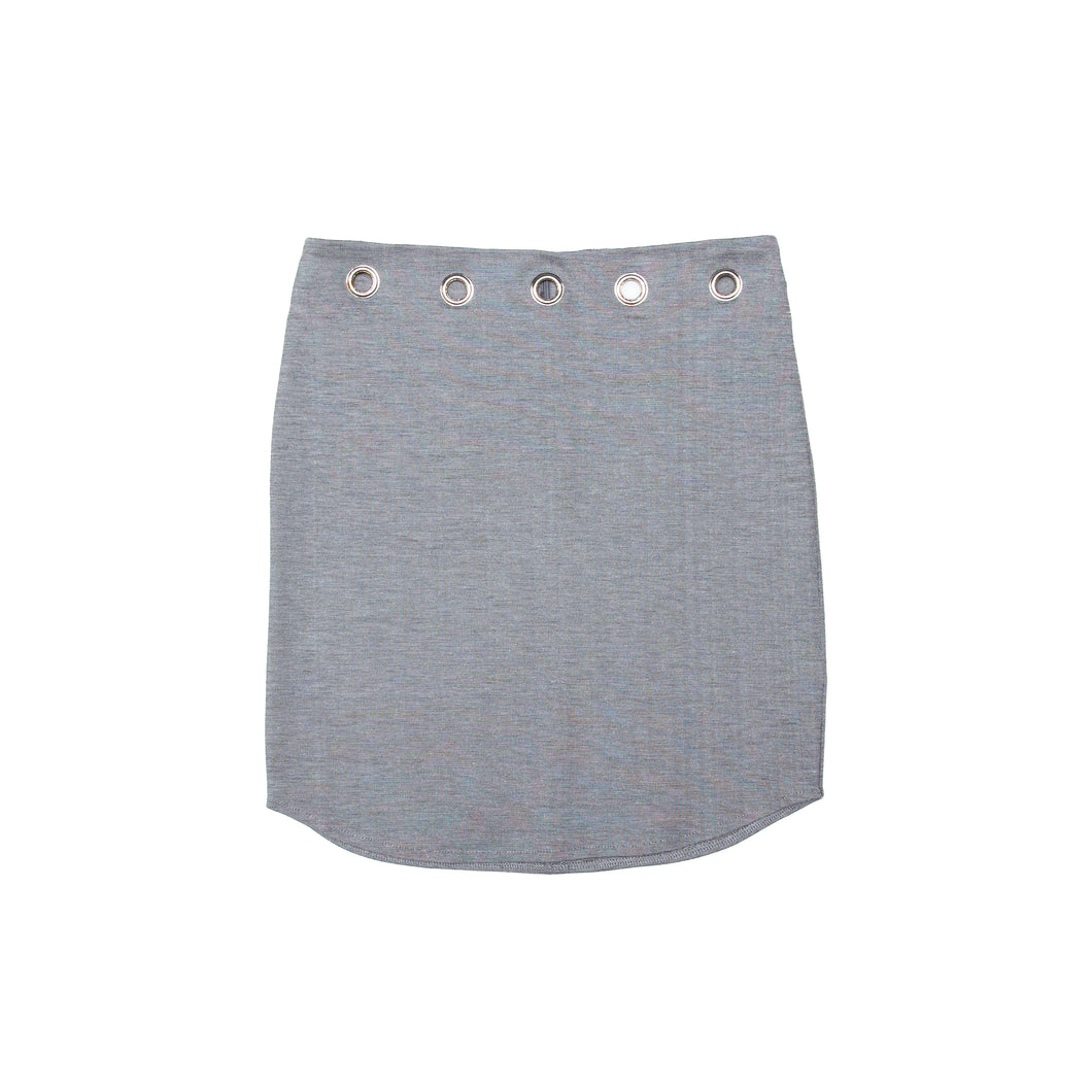 Maylee - Grey Eyelet Skirt