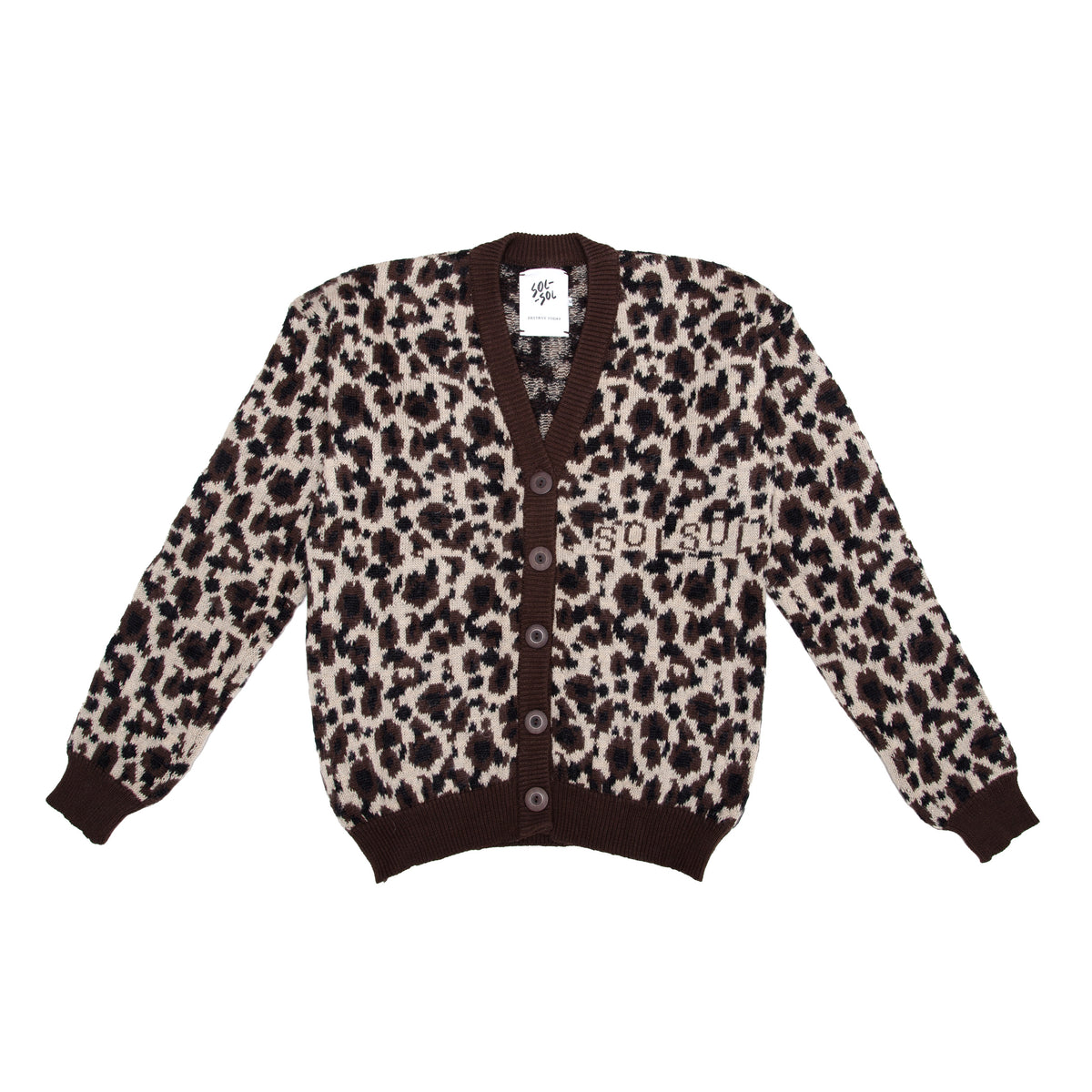 SOL-SOL - Leopard Print Cardigan