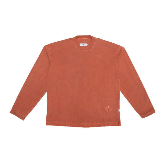 SOL-SOL - Long Sleeve Box T-Shirt - Washed Orange