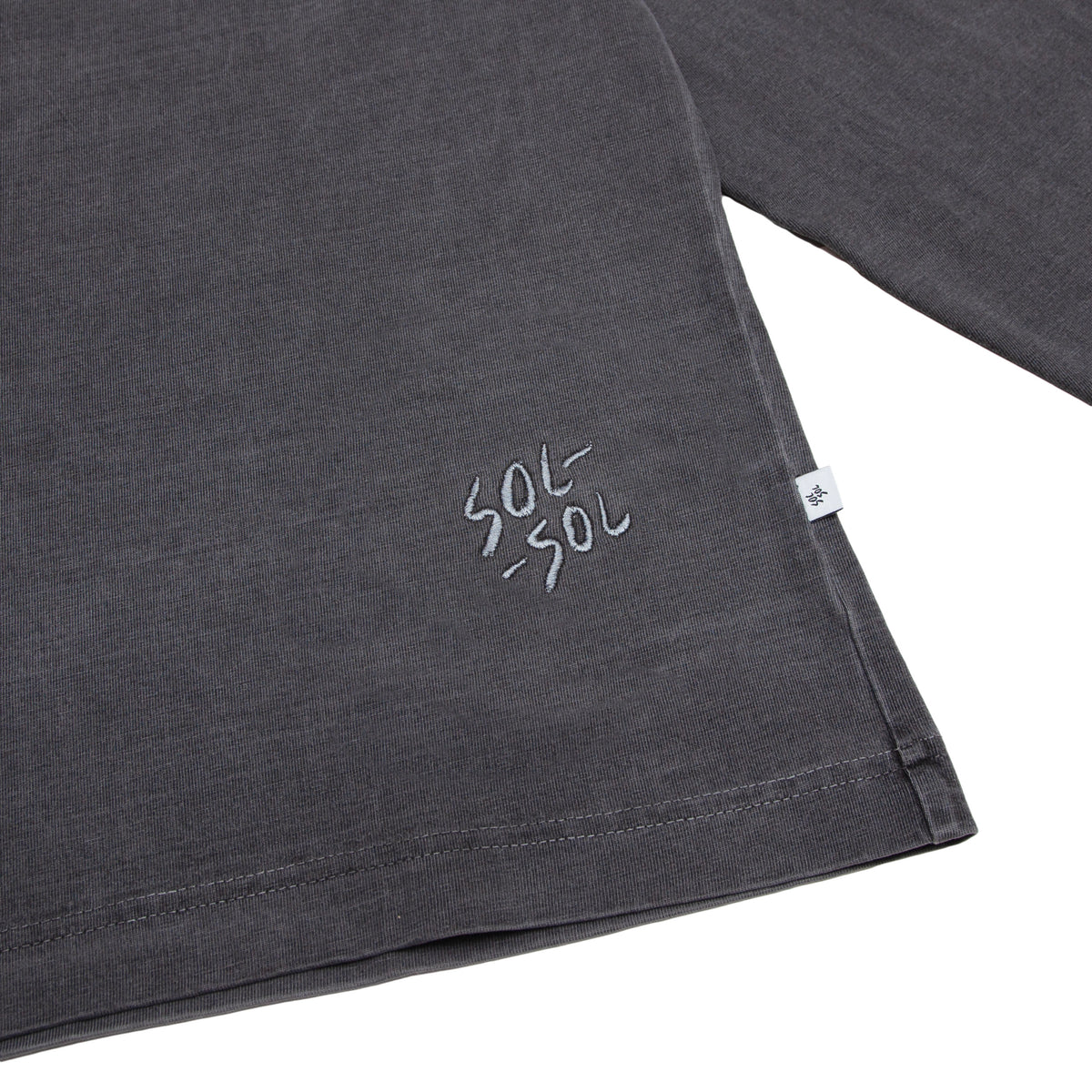 SOL-SOL - Long Sleeve Box T-Shirt - Washed Black
