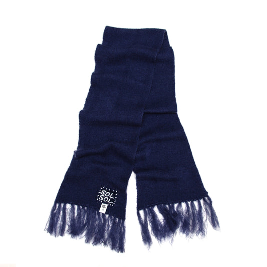 SOL-SOL - Mohair Scarf - Dark Blue