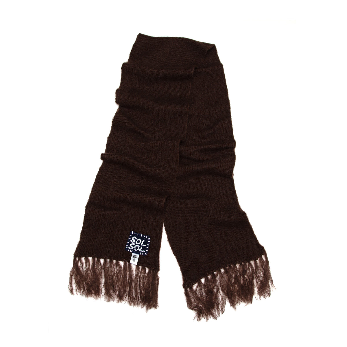 SOL-SOL - Mohair Scarf - Chocolate Brown