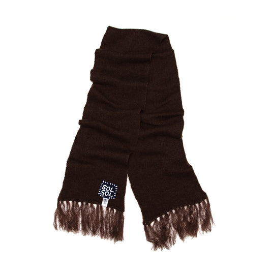 SOL-SOL - Mohair Scarf - Chocolate Brown