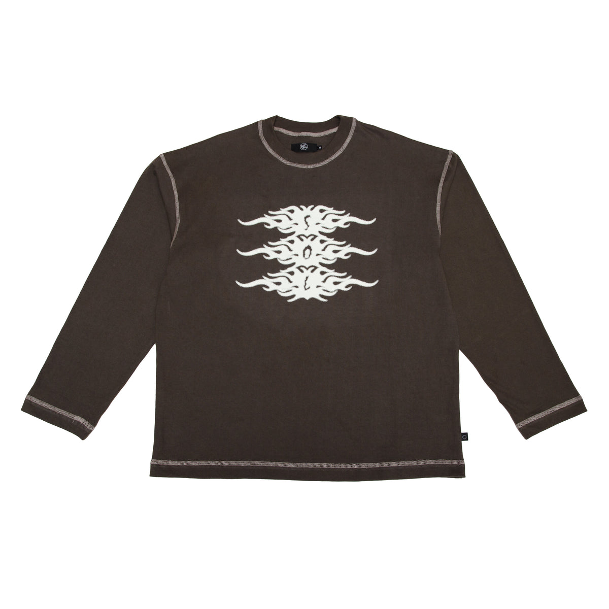 SOL-SOL - Graphic Long Sleeve T-Shirt - Brown