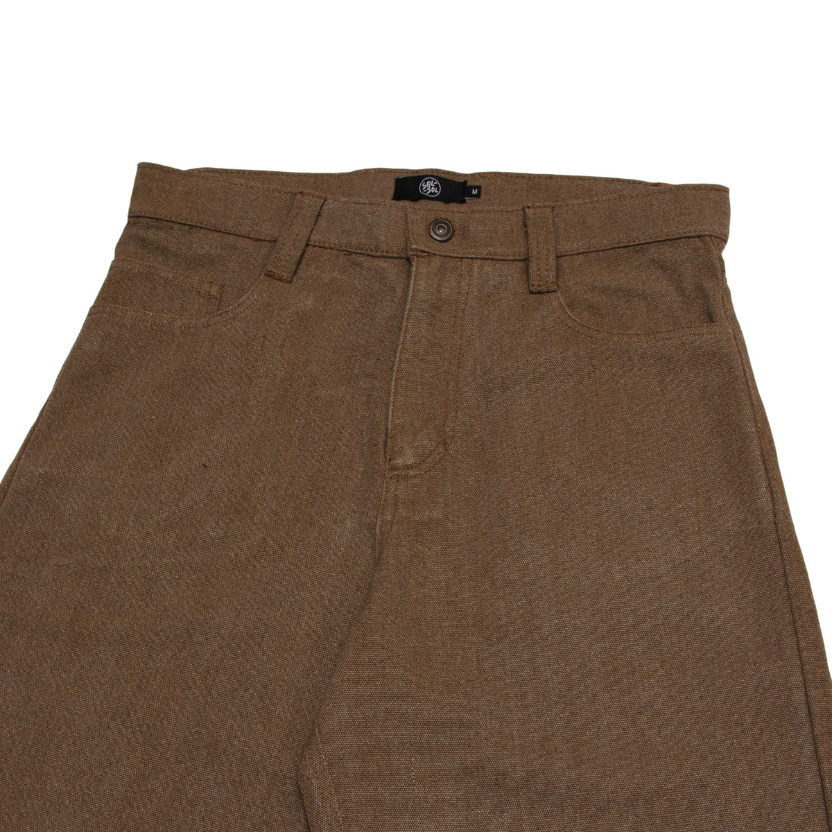 SOL-SOL - Canvas Wide Leg Pants - Brown