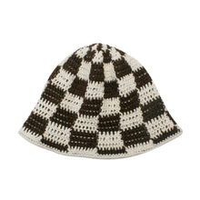 Load image into Gallery viewer, Sol Sol - Checkered Crochet Hat - Brown
