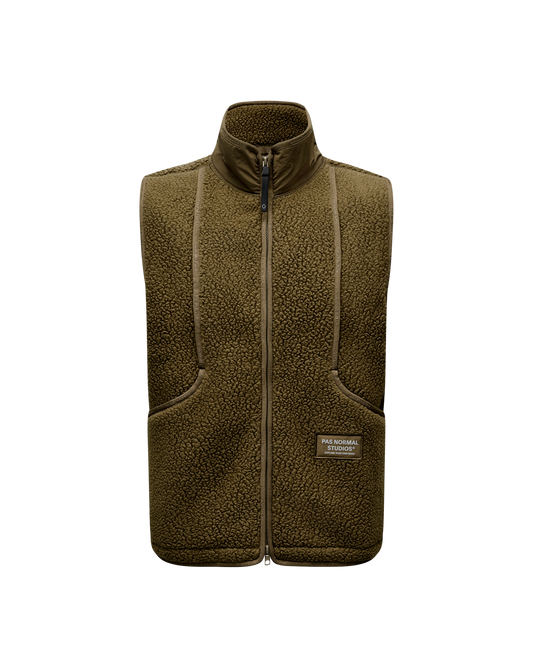 Pas Normal Studios - Off-Race Pile Fleece Vest - Deep Olive