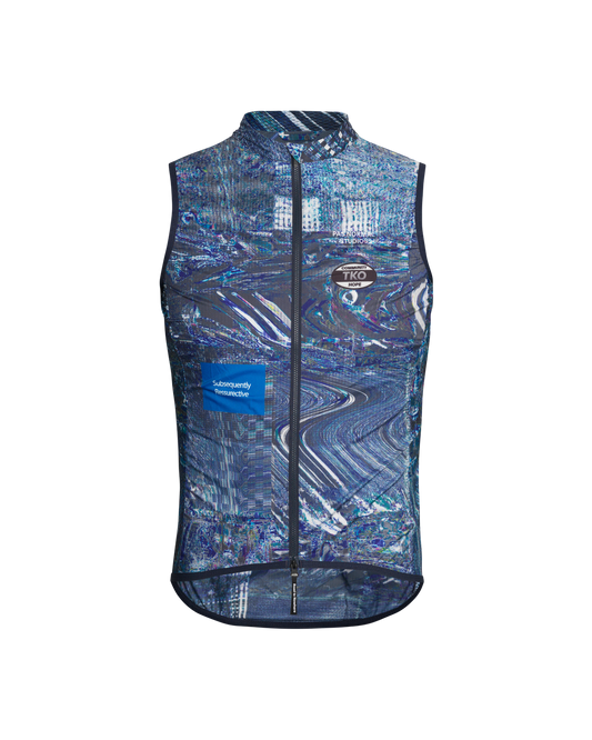 Pas Normal Studios - TKO Stow Away Gilet - Human Error Blue