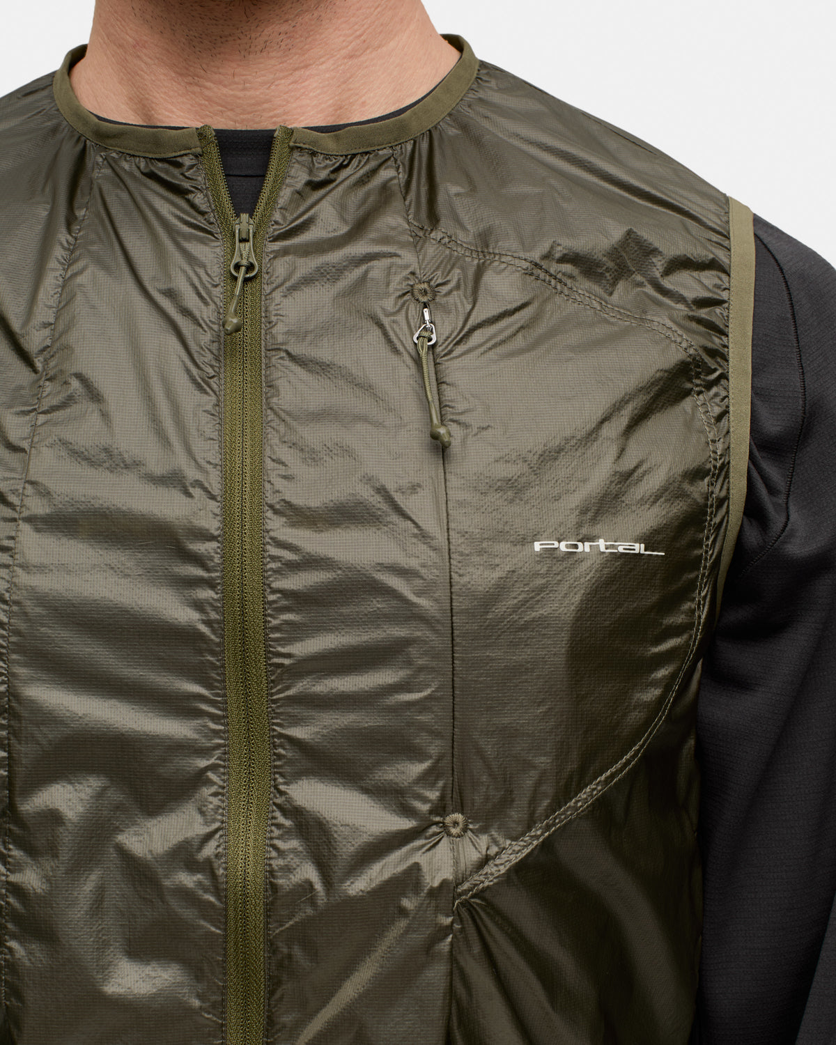 Portal - Code Wind Vest - Dark Olive