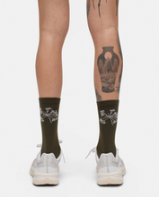 Load image into Gallery viewer, Portal - Pattern Active Sock - Dusky Green
