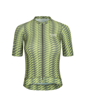 Load image into Gallery viewer, Pas Normal Studios - Women&#39;s Solitude Jersey - Dark Moss/Lime Green
