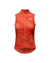 Load image into Gallery viewer, Pas Normal Studios - Women's Mechanism Stow Away Gilet - AOP Hibiscus Orange
