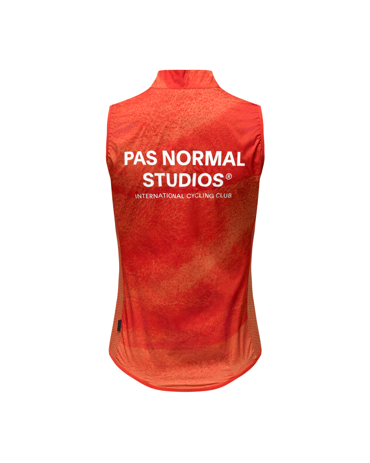 Pas Normal Studios - Women's Mechanism Stow Away Gilet - AOP Hibiscus Orange