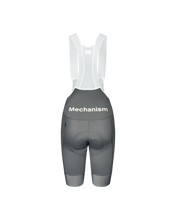 Load image into Gallery viewer, Pas Normal Studios - Women's Mechanism Logo Bibs - Medium Grey
