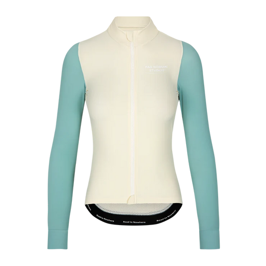 Pas Normal Studios - Women's Mechanism Long Sleeve Jersey - Off White / Light Teal
