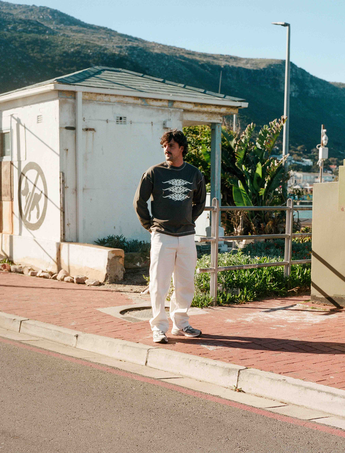 SOL-SOL - Graphic Long Sleeve T-Shirt - Brown