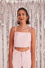 Load image into Gallery viewer, Maylee - Gingham Wrap Crop Top
