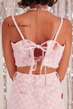 Load image into Gallery viewer, Maylee - Gingham Wrap Crop Top
