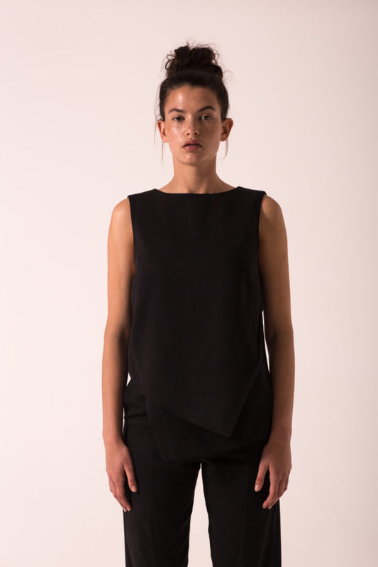 Maylee - Black Constructed Vest