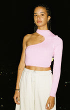 Load image into Gallery viewer, One-Shoulder, Long Sleeve Turtleneck - Pink
