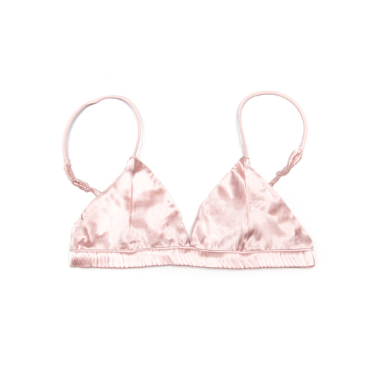 Maylee - Pink Satin Bra