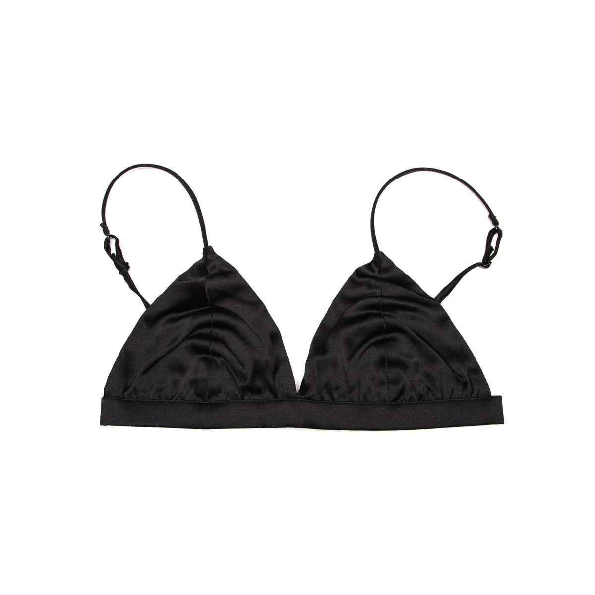 Maylee - Black Satin Bra