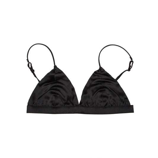 Maylee - Black Satin Bra
