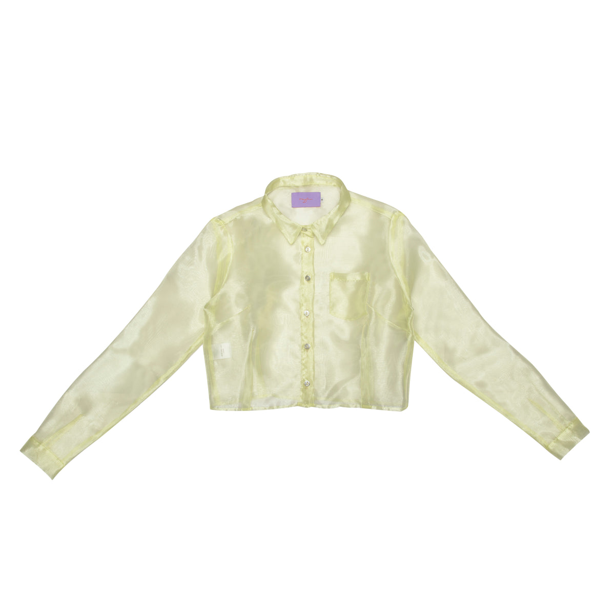 Maylee - Organza Shirt, Yellow